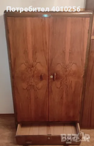 ПЛОВДИВ - АНТИКВАРЕН ГАРДЕРОБ ЕСТ. ДЪРВО - 1930 Г., снимка 5 - Антикварни и старинни предмети - 55536834