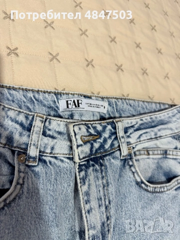 Светло сини дънки mom fit , снимка 3 - Дънки - 54784647