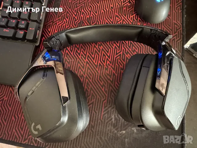 Слушалки Logitech G935 Wireless Gaming Headset – Отлично състояние, снимка 3 - Слушалки за компютър - 55532028