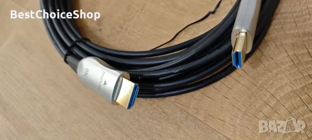 8K високоскоростен оптичен HDMI кабел 15m активен HDMI 2.1 48Gbps 8K@60Hz 4K@120Hz eARC, снимка 3 - Кабели и адаптери - 55341636
