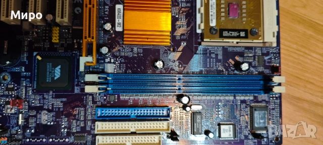  ECS KM400-M2 (REV:1.0), AMD Sempron 2400+, 768 Mb s.462 (socketA), снимка 2 - Дънни платки - 54682489