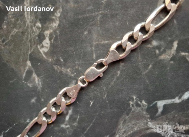 Сребърен синджир 925 ширина 1 см дължина 60 см, снимка 5 - Колиета, медальони, синджири - 55027011