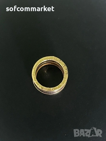 Златна халка Bvlgari – 7,05 гр. (Размер 55), снимка 3 - Пръстени - 55113478