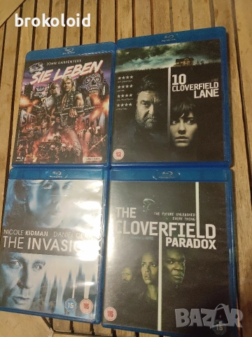They Live, Cloverfield 2 и 3, The Invasion blu ray лот колекция 