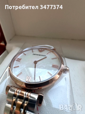 Emporio Armani Gianni T-Bar - Rose Gold - нов дамски часовник, снимка 2 - Дамски - 54743671