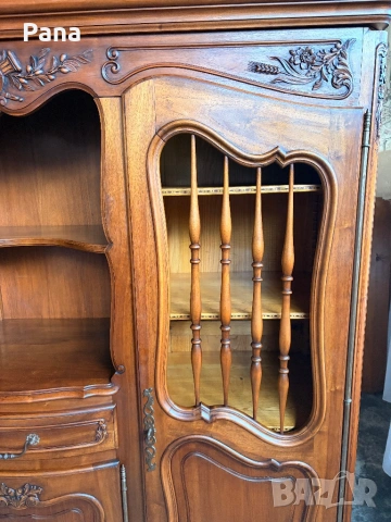 Старинна орехова витрина, гардероб., снимка 5 - Гардероби - 54495376