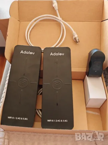 AdaLov CPE882 WiFi 6 безжичен мост 2.4/5.8 GHz – комплект 2 броя, Starlink, снимка 10 - Мрежови адаптери - 55657836