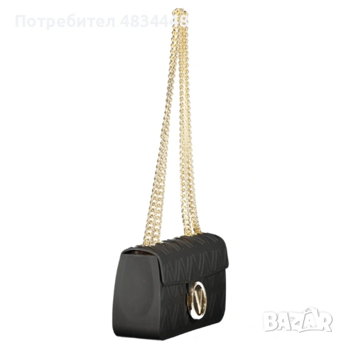 Луксозна златиста дамска чанта през рамо Valentino Pattina Bubble с верижка, снимка 6 - Чанти - 54631952