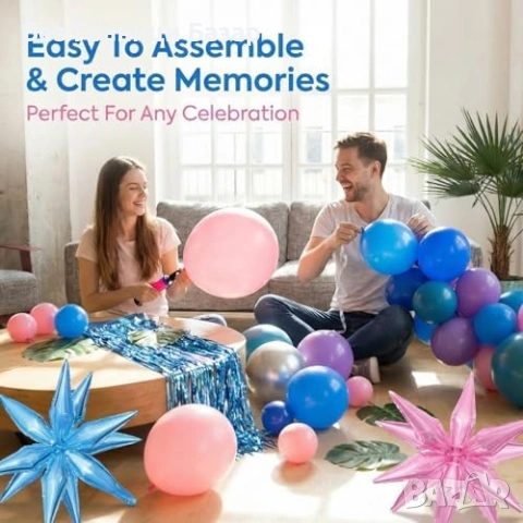 Нов 157 части розово син комплект за балонена арка за парти украса декорация, снимка 3 - Други - 54046967