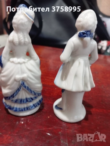Винтидж японски порцеланови фигурки Дама и Кавалер Tajimi Pottery като ново, снимка 9 - Други ценни предмети - 54931756