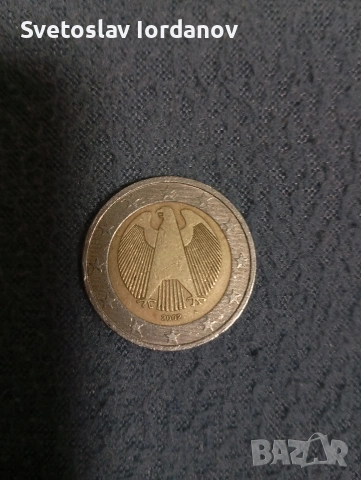 Немска евро монета 2002 година , снимка 2 - Други ценни предмети - 54018774