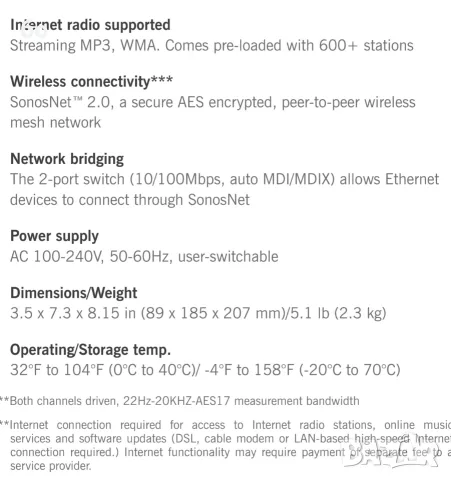 Sonos ZP120 + Sonos SP100, снимка 9 - Тонколони - 55382233
