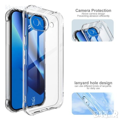 Силиконов Калъф за Google Pixel 10a IMAK Airbag с Протектор – 2 цвята, снимка 4 - Калъфи, кейсове - 54696886