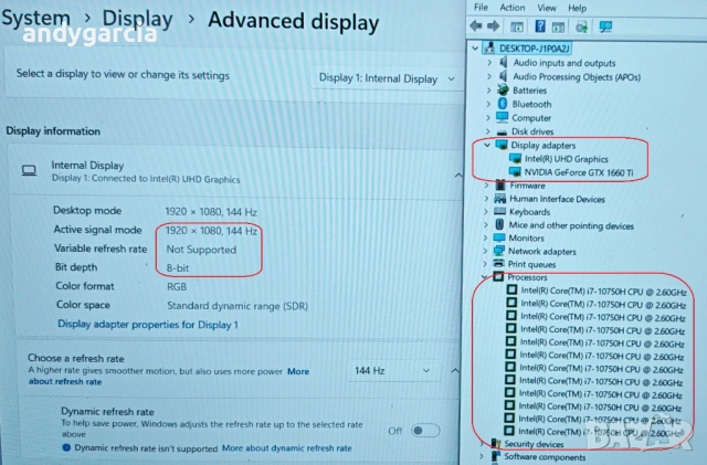 ASUS ROG STRIX G15/ NVidia GTX 1660ti 6GB/Core i7-10750H/16GB RAM/512G SSD/15.6 144Hz FHD IPS, снимка 17 - Лаптопи за игри - 54018663