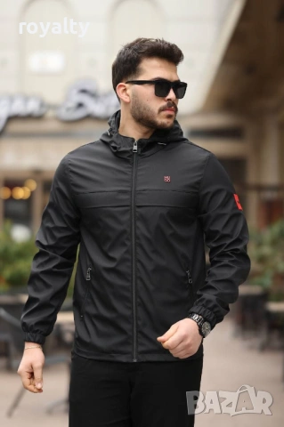 Hugo Boss Нова Черна Мъжка Ветровка Хюго Бос 