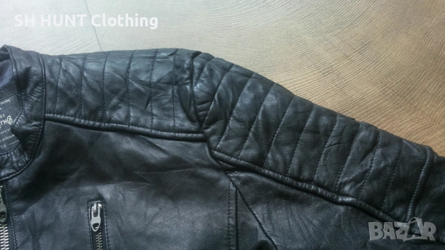 Jack & Jones RICHARD LEATHER Jacket Размер L мъжко яке естествена кожа 15-27, снимка 8 - Якета - 54803773