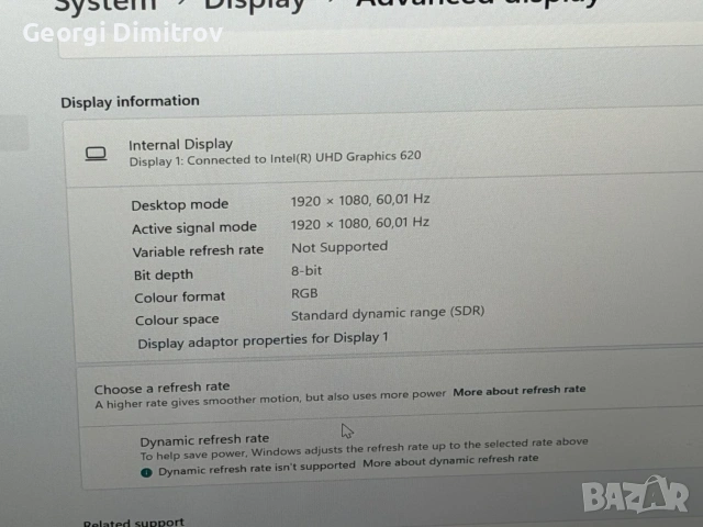 Lenovo x1 carbon i7-8650U/8RAM/256SSD/Intel UHD Graphics/Full HD, снимка 6 - Лаптопи за работа - 54984287