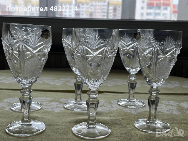 Нови чаши за вино и ракия оловен кристал, снимка 7 - Сервизи - 54989386