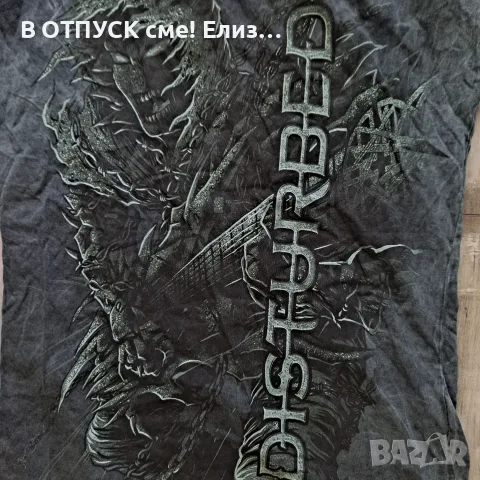 Тениска оригинал лиценз EMP  DUSTURBED, снимка 8 - Тениски - 55341004