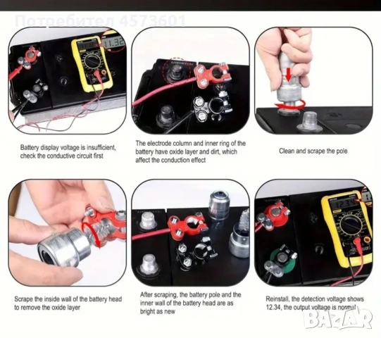 Четка за обслужване на акумулатори и акумулаторни кабели., снимка 5 - Други инструменти - 54090437
