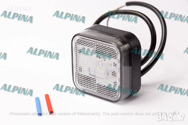 LED габарит със светлоотразител, квадратен, 12/24V, 4 SMD диода, бял/жълт/черрвен, Полша - 1бр., снимка 6 - Аксесоари и консумативи - 54792784