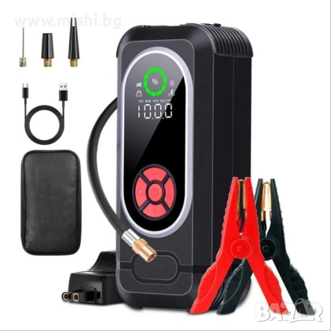 Jump Стартер за кола с въздушен компресор 4в1