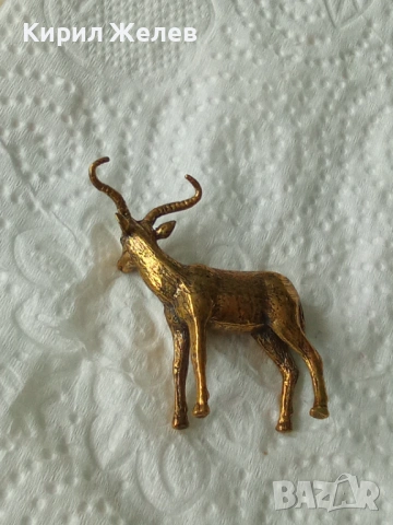 Бронзова фигурка на тибетската антилопа 44638, снимка 3 - Колекции - 54173229