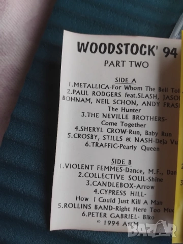 Woodstock' 94 - аудио касета музика, снимка 2 - Аудио касети - 54092611