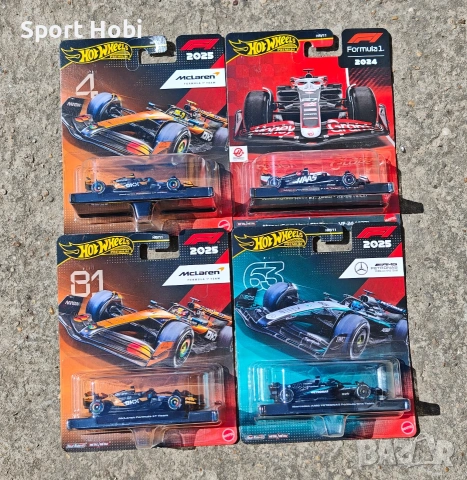 Hot Wheels - Formula 1 Mercedes, Mclaren, Money Gram 