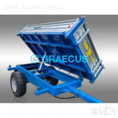 Ремарке едноосно с хидравлично разтоварване GRAECUS MT3000-3H, снимка 4 - Селскостопанска техника - 55540011