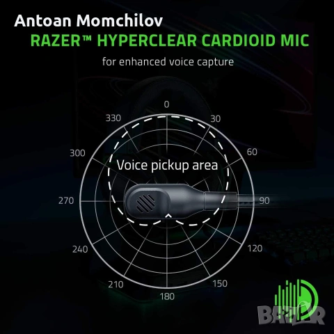 Геймърски слушалки Razer BlackShark V2 X 7.1, снимка 6 - Слушалки за компютър - 55264919