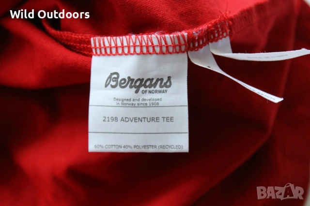 BERGANS Adventure t-shirt - мъжка тениска, размер L, снимка 5 - Спортни дрехи, екипи - 54856179