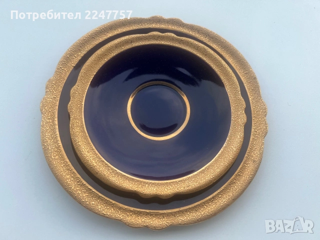 Троен сет Meissen handgemalt , снимка 3 - Антикварни и старинни предмети - 55075237