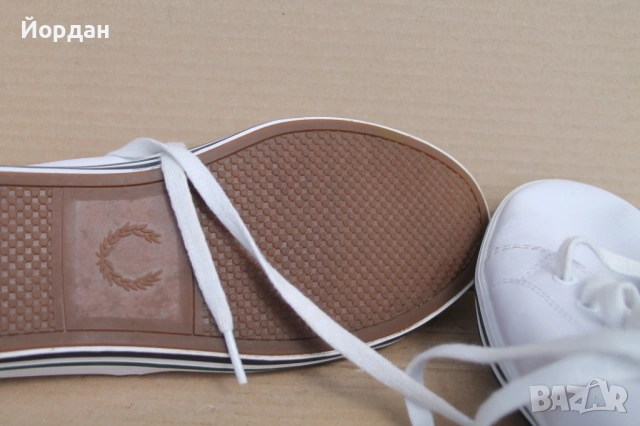Мъжки бели кецове/маратонки от естествена кожа ''Fred Perry'' , снимка 12 - Маратонки - 54567117
