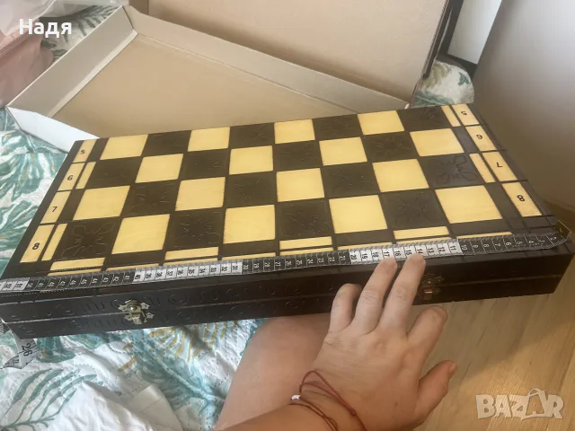 Голям , дървен шах , снимка 4 - Шах и табла - 55510458