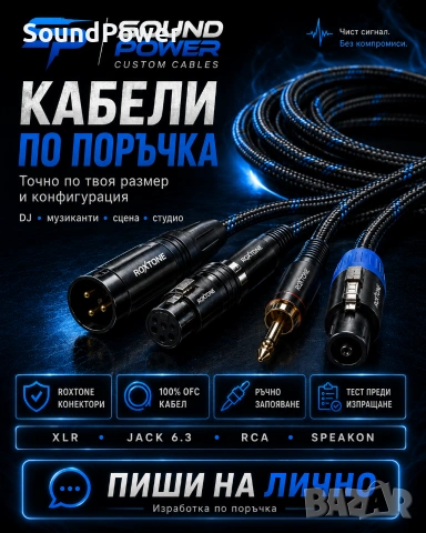 Кабели по поръчка за DJ, музиканти, озвучаване, студио и тонколони., снимка 2 - Аудиосистеми - 55067911