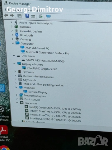 Microsoft Surface Pro 5 i5-7300U/8RAM/256SSD/Intel HD Graphics 620/QHD Touch, снимка 4 - Лаптопи за работа - 54984440