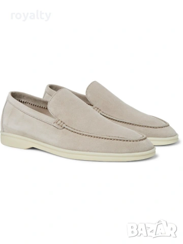 Loro Piana Мъжки Мокасини Естествен Велур 40-44 Номер 