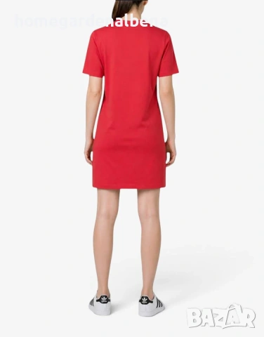 Adidas Tee Dress Pink Дамска Рокля – Розова – 100% Памук – Trefoil Лого – Размер 2XS / S, снимка 2 - Рокли - 54575815