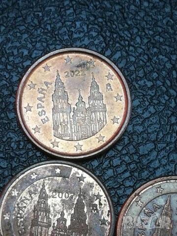 лот от 1 евро-цент Испания-различни години, снимка 2 - Нумизматика и бонистика - 54152467