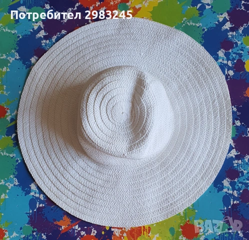 Дамска лятна шапка с периферия , снимка 3 - Шапки - 54902095
