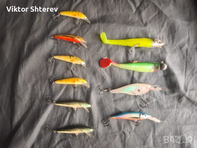 Комплект 10 бр. воблери и силиконови примамки – смесени