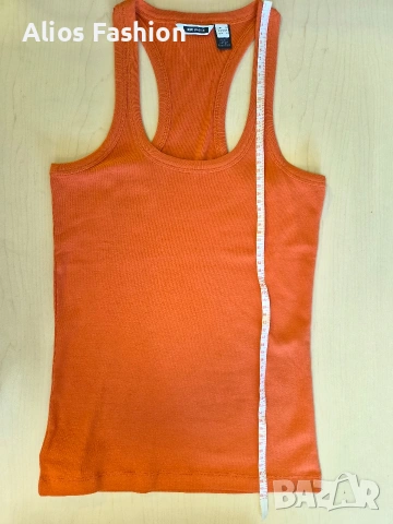 Дамски памучни потници тип "борцовка" MNG Basics (Mango), снимка 4 - Потници - 55057743