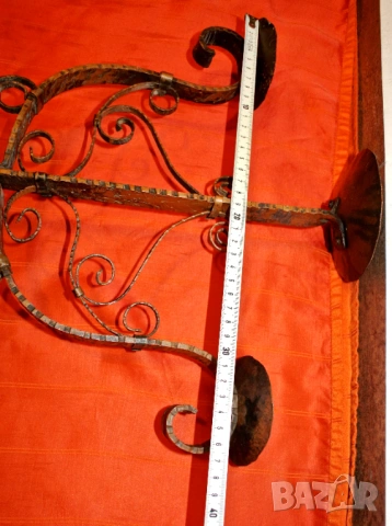 Винтидж кован меден свещник, снимка 12 - Антикварни и старинни предмети - 54342873