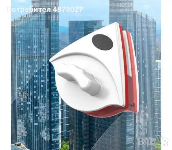 Уред за двустранно почистване на прозорци / Предназначен е за стъкла, чиято дебелина е до 8 мм включ, снимка 10 - Мопове, кофи, четки и метли - 55365793