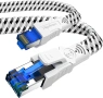 Нов Високоскоростен лан кабел Digoloan Cat 8 с найлонова оплетка – 30 метра, 40Gbps, 2000MHz  , снимка 1