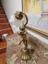 Страхотна антикварна бронзова френска фигурална лампа , снимка 3