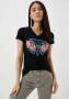 Дамска оригинална тениска Guess Roses Triangle Tee . , снимка 1