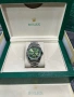 Луксозен мъжки часовник Rolex Datejust – зелен циферблат, пълен комплект, снимка 1