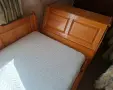 Единично легло с ракла и етажерка за стена, снимка 1